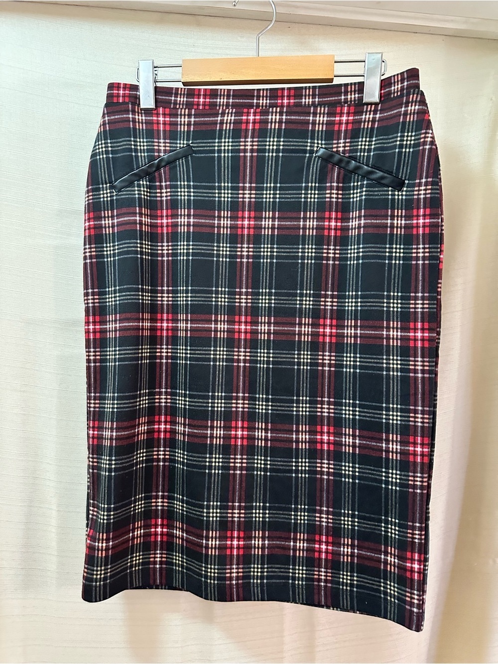 Jules & Leopold Plaid Pencil Skirt Stretch Career Holiday Preppy Chic Punk